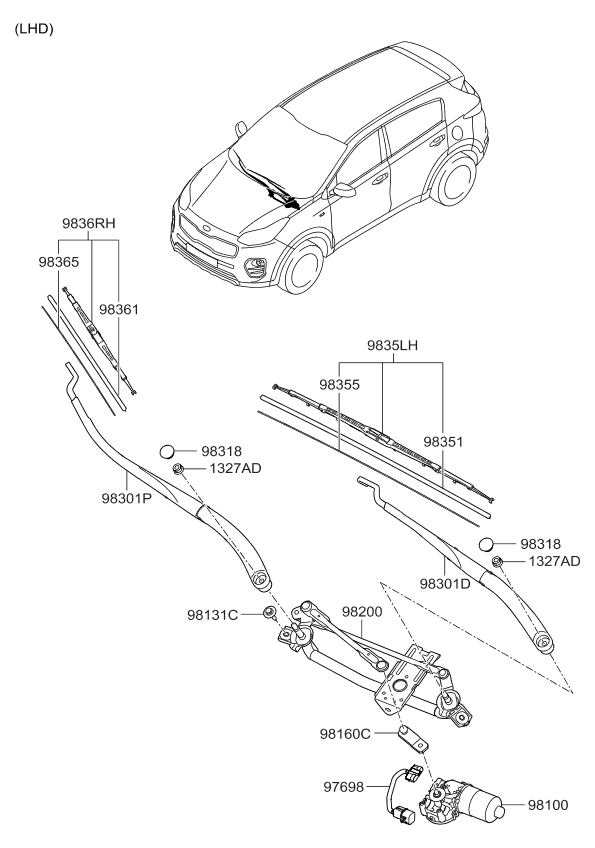 Kia Sportage 16 2017 — Windshield Wiper