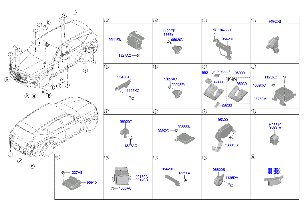 Genesis GV80 20 2021 — Relay & Module