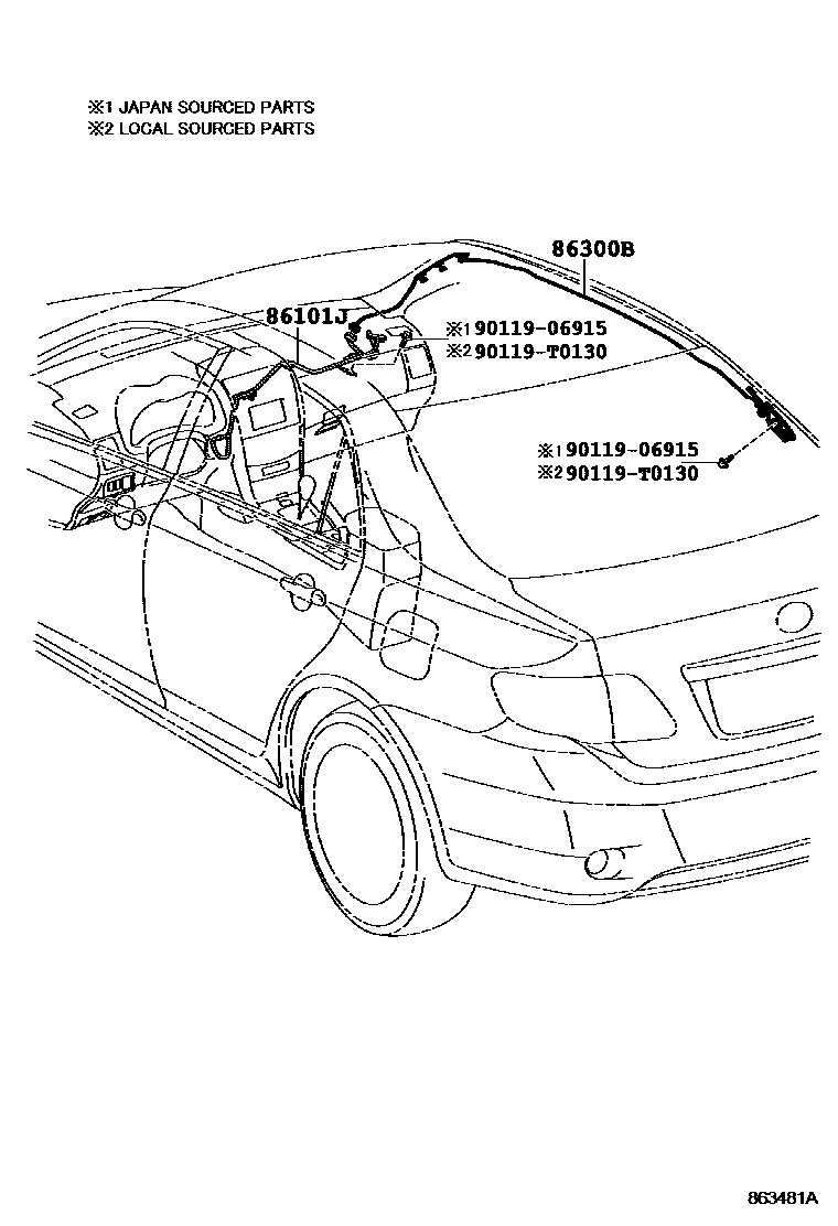 Toyota Corolla-Altis 2011 — Antenne