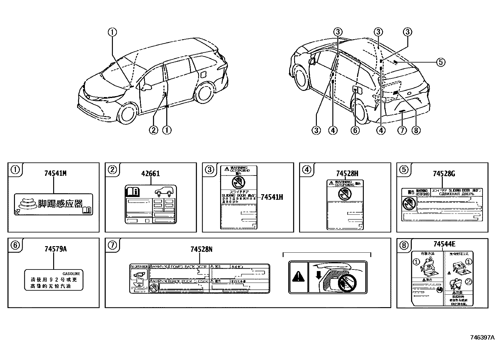 Toyota Granvia-Hybrid 2025 — Plaque Informative