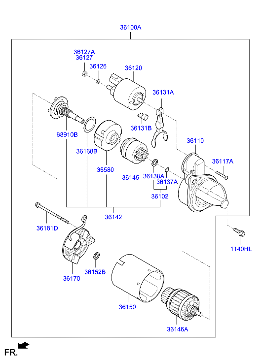 Hyundai I30 17 2020 — Starter [2000 CC - Nu]