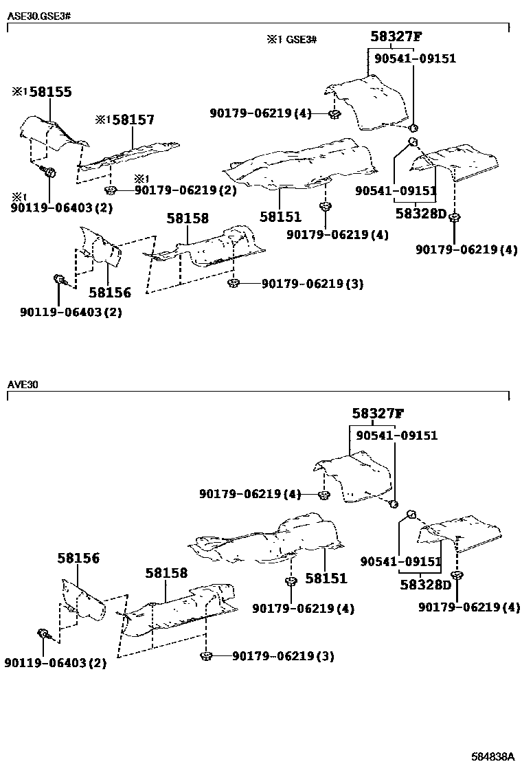 Lexus IS2-3 2018 — Isolant De Plancher