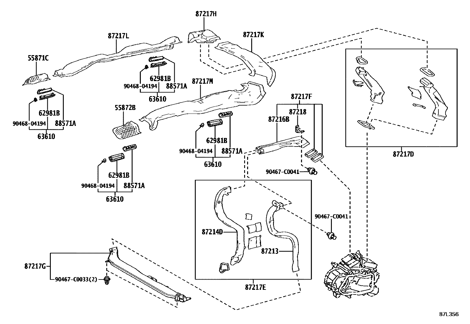 Toyota Granvia-Hybrid 2025 — Chauffage Et Climatisation - Commande Et Conduits D'Air