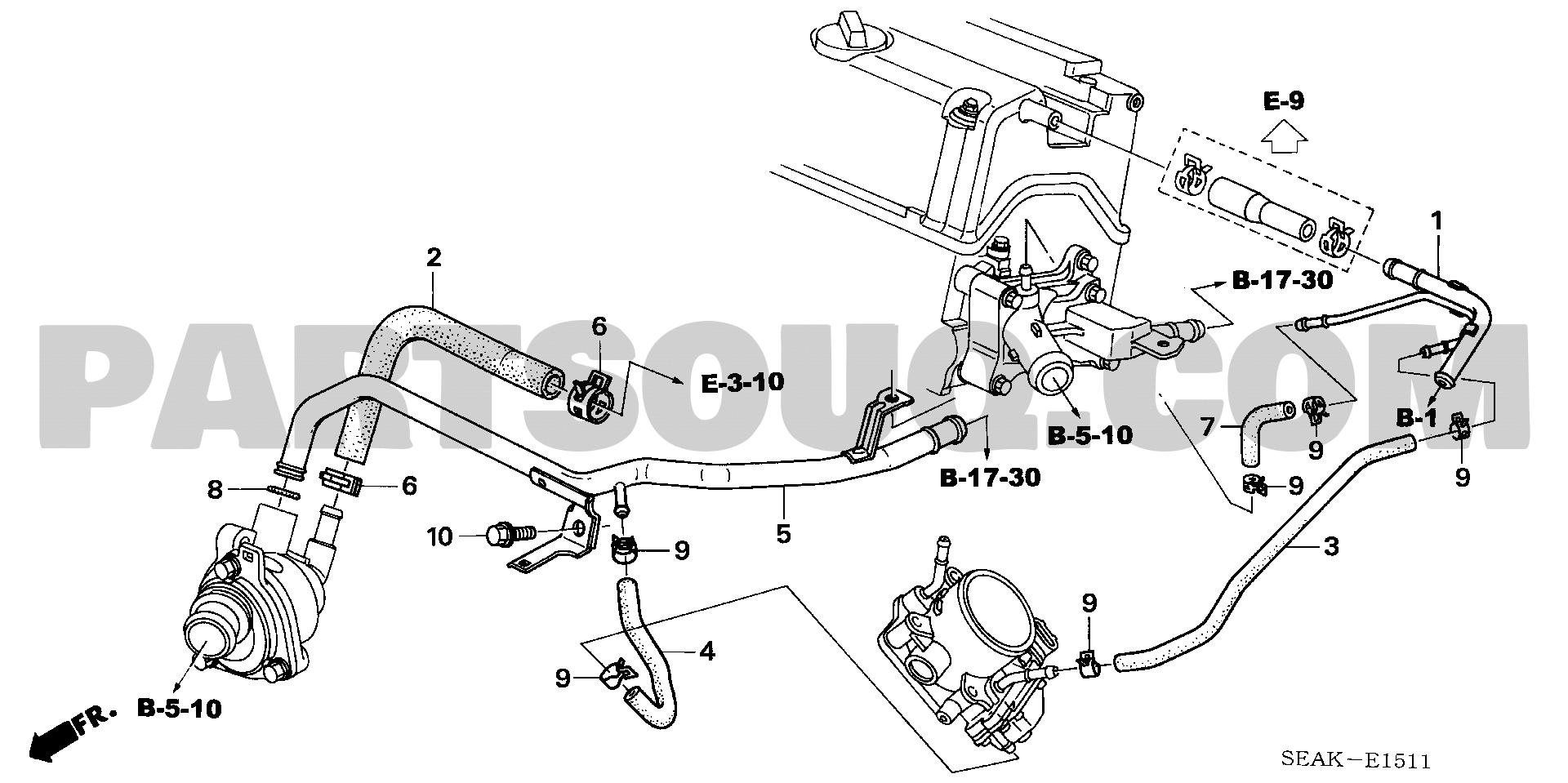 ｳｫｰﾀｰﾎｰｽ 2 Accord 4d Japan Aba Cl9 Cl9 101 Honda Genuine Parts Catalogs Partsouq Auto Parts Around The World