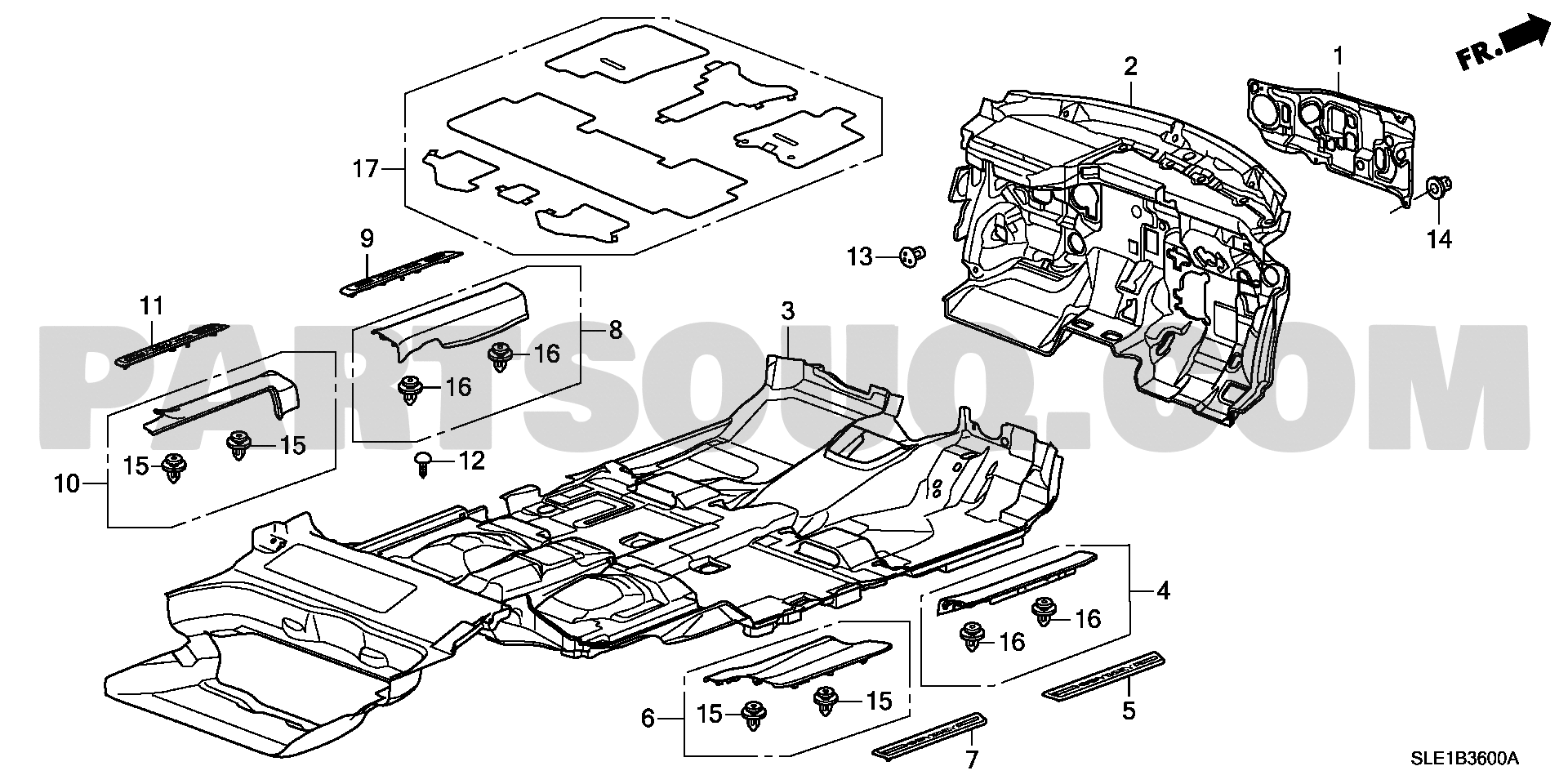 ﾌﾛｱｰﾏｯﾄ  Honda ODYSSEY Japan DBA-RB3  Parts Catalogs  PartSouq