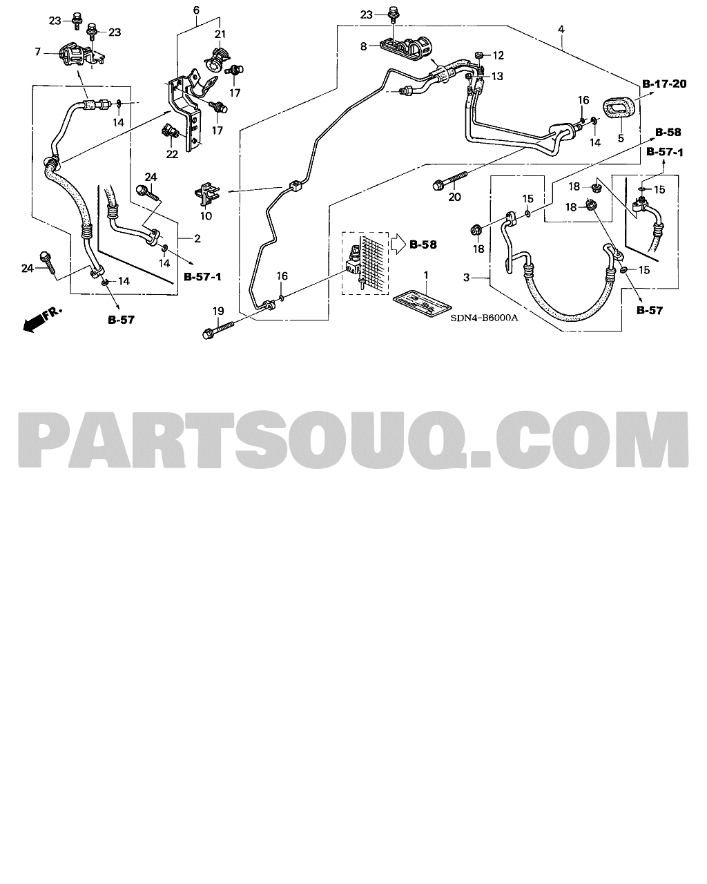 80311-SDP-A61 Suction Hose Genuine Honda