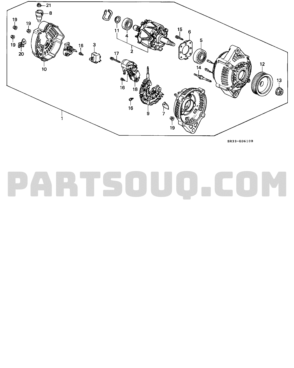Genuine Honda 31101-PD2-014 Alternator Rotor Assembly