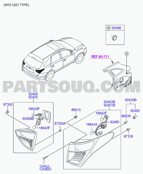 Multiple Manufacturers OE Replacement Kia Optima//Magentis Left Tail Lamp Assembly Partslink Number KI2804102