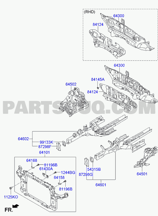 Genuine Hyundai 84124-2S000 Dash Panel Insulator