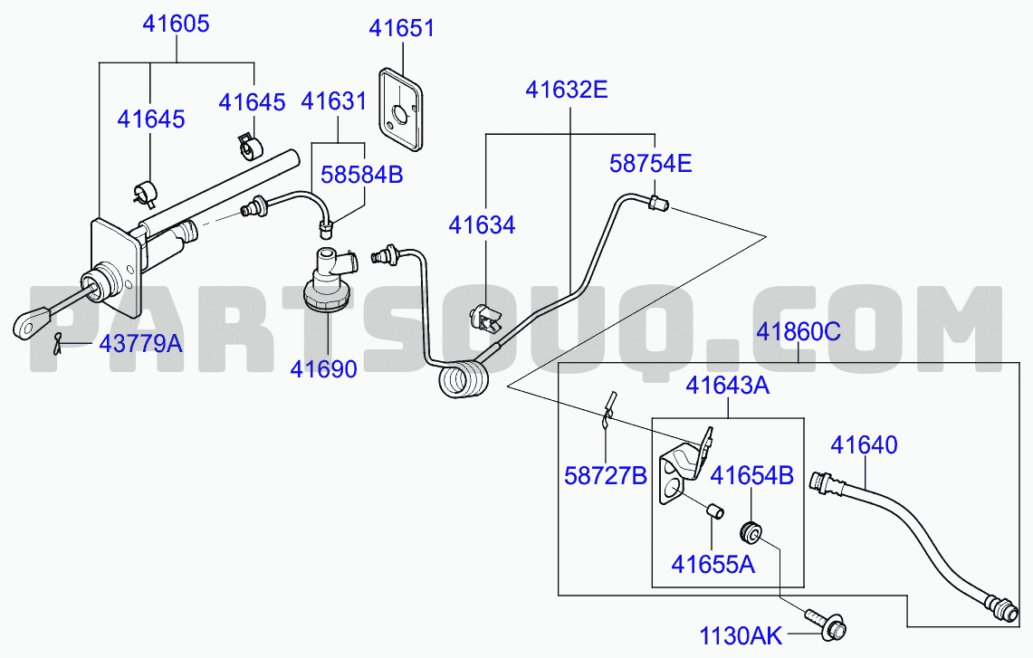 Genuine Hyundai 2h000 Clutch Hose Hoses Replacement Parts