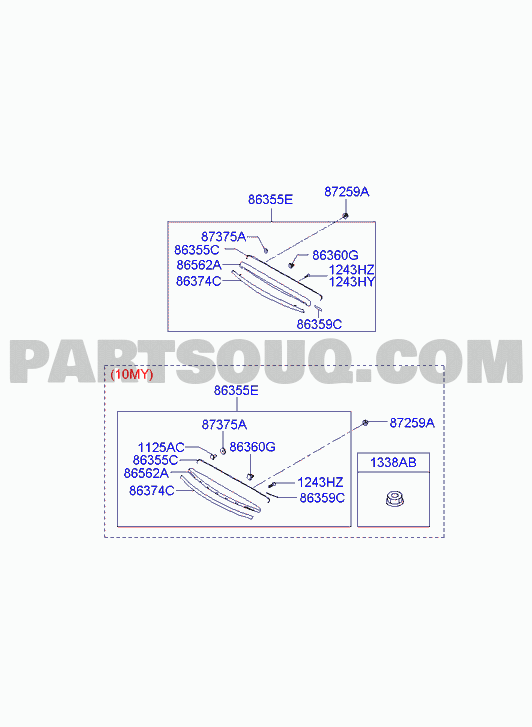 Genuine Hyundai 86357-3L000 Radiator Grille Strip