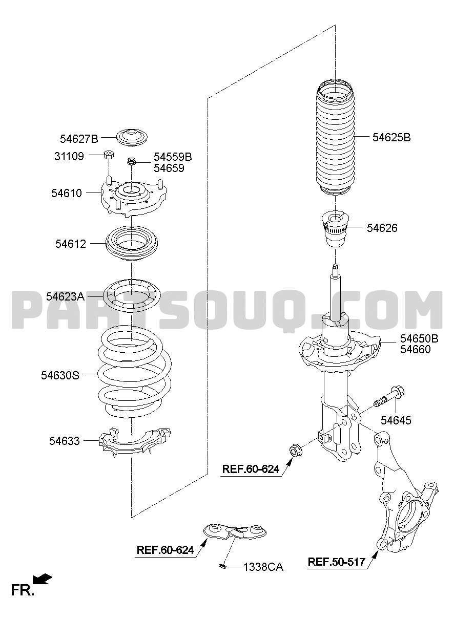 Genuine Hyundai 54633-2W000 Spring Pad
