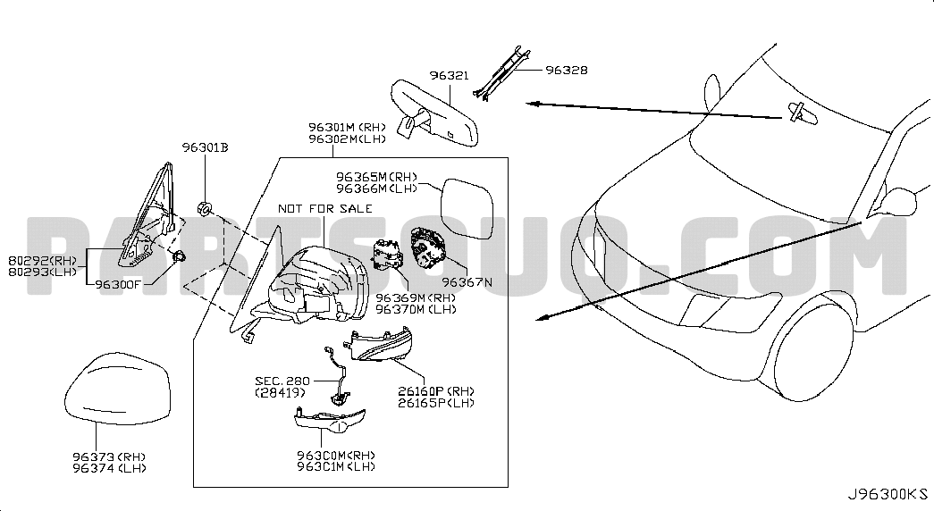 Genuine Infiniti Power Actuator 96367-1LA1A