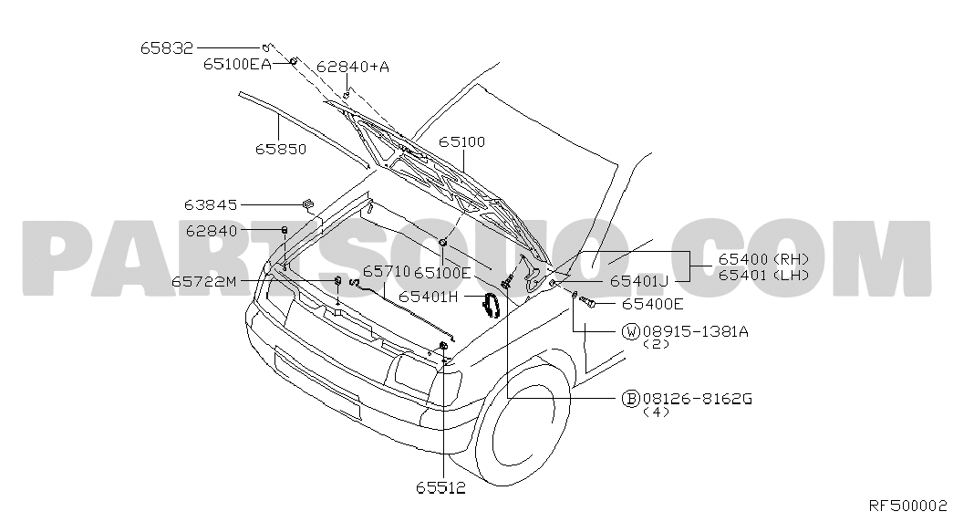 Hood Panel Hinge Fitting Rogue 10 13 09 16 Nissan Genuine Parts Catalogs Partsouq Auto Parts Around The World