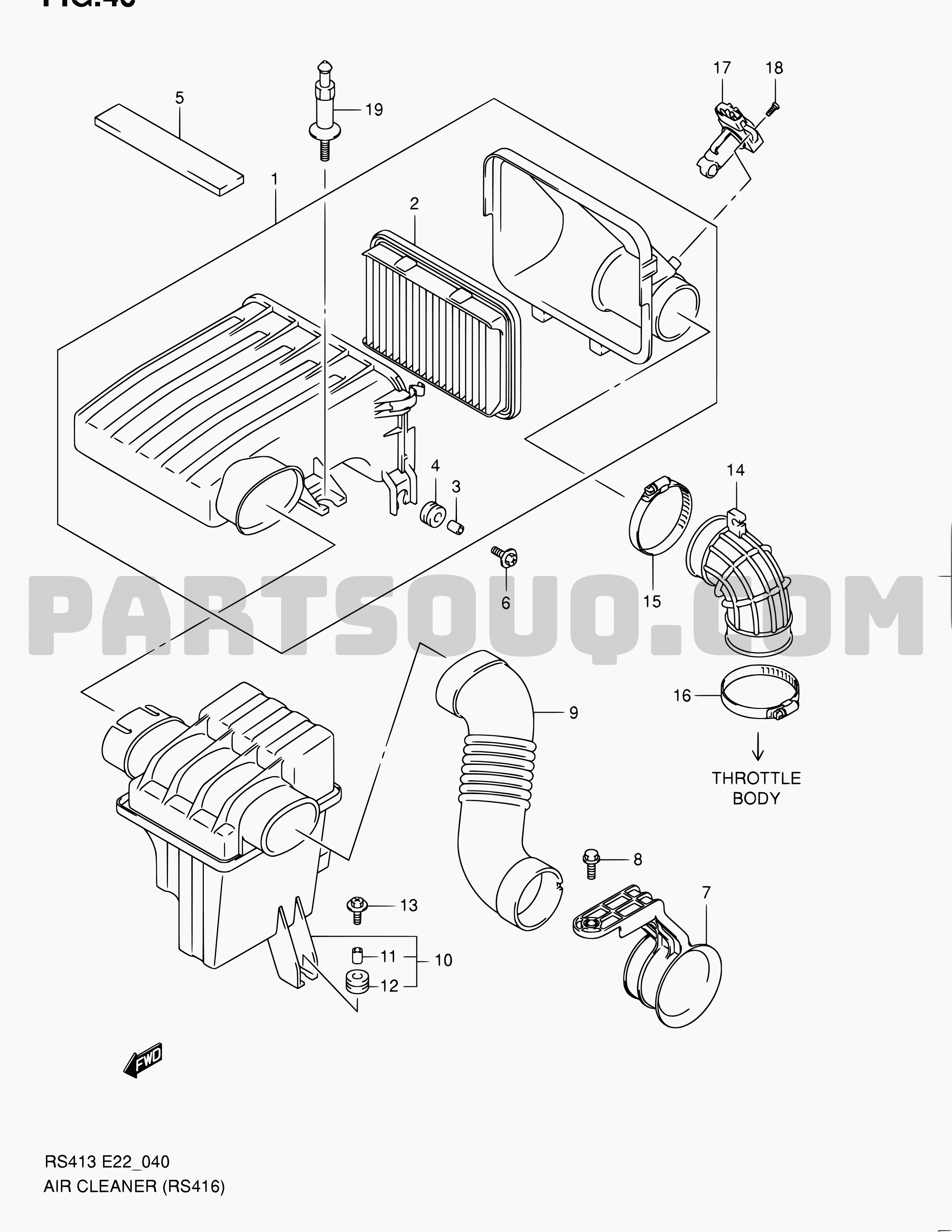 40 Air Cleaner Rs416 Suzuki Swift Rs416 Rs416 2 Magyar Parts Catalogs Partsouq