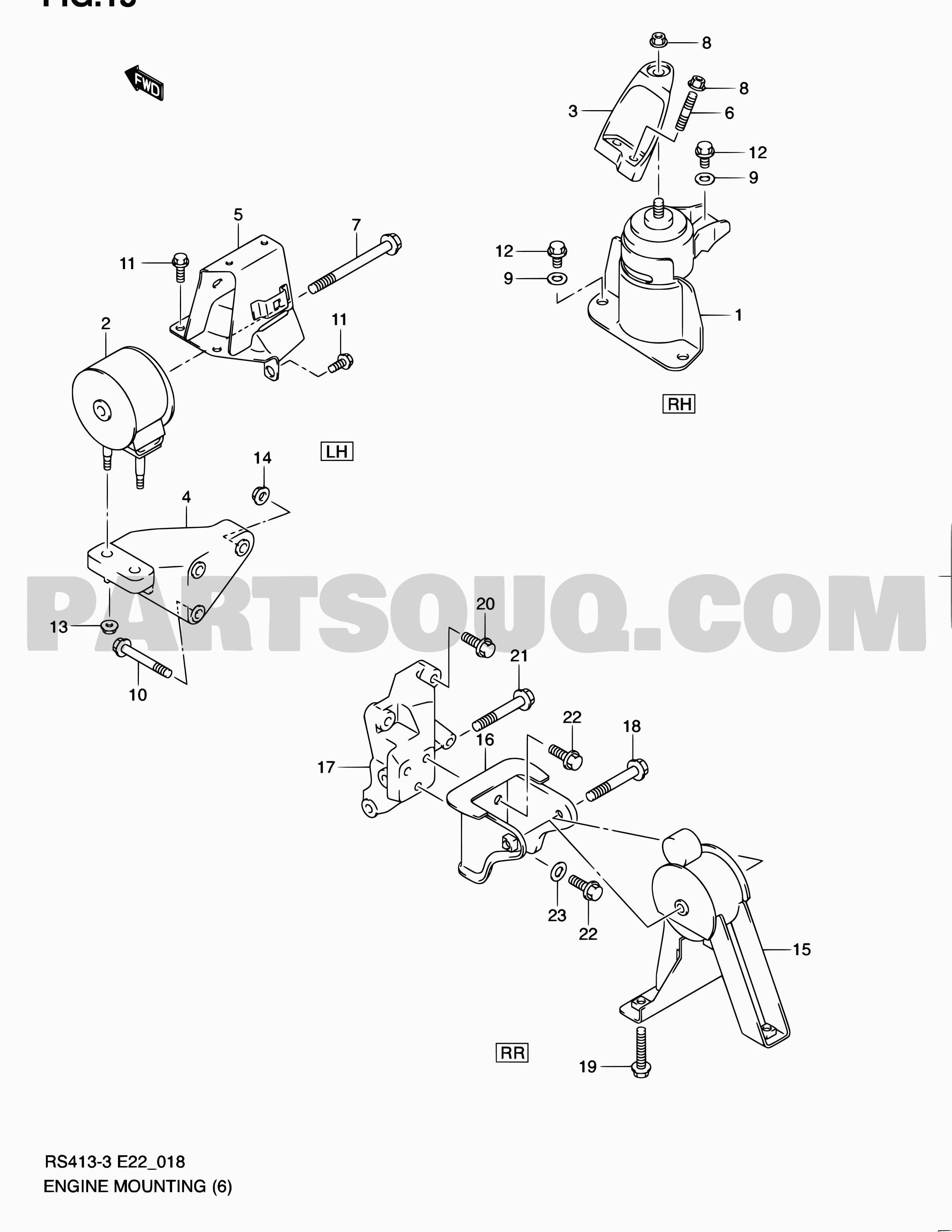 18 Engine Mounting Rs416 Suzuki Swift Rs416 Rs416 3 Magyar Parts Catalogs Partsouq