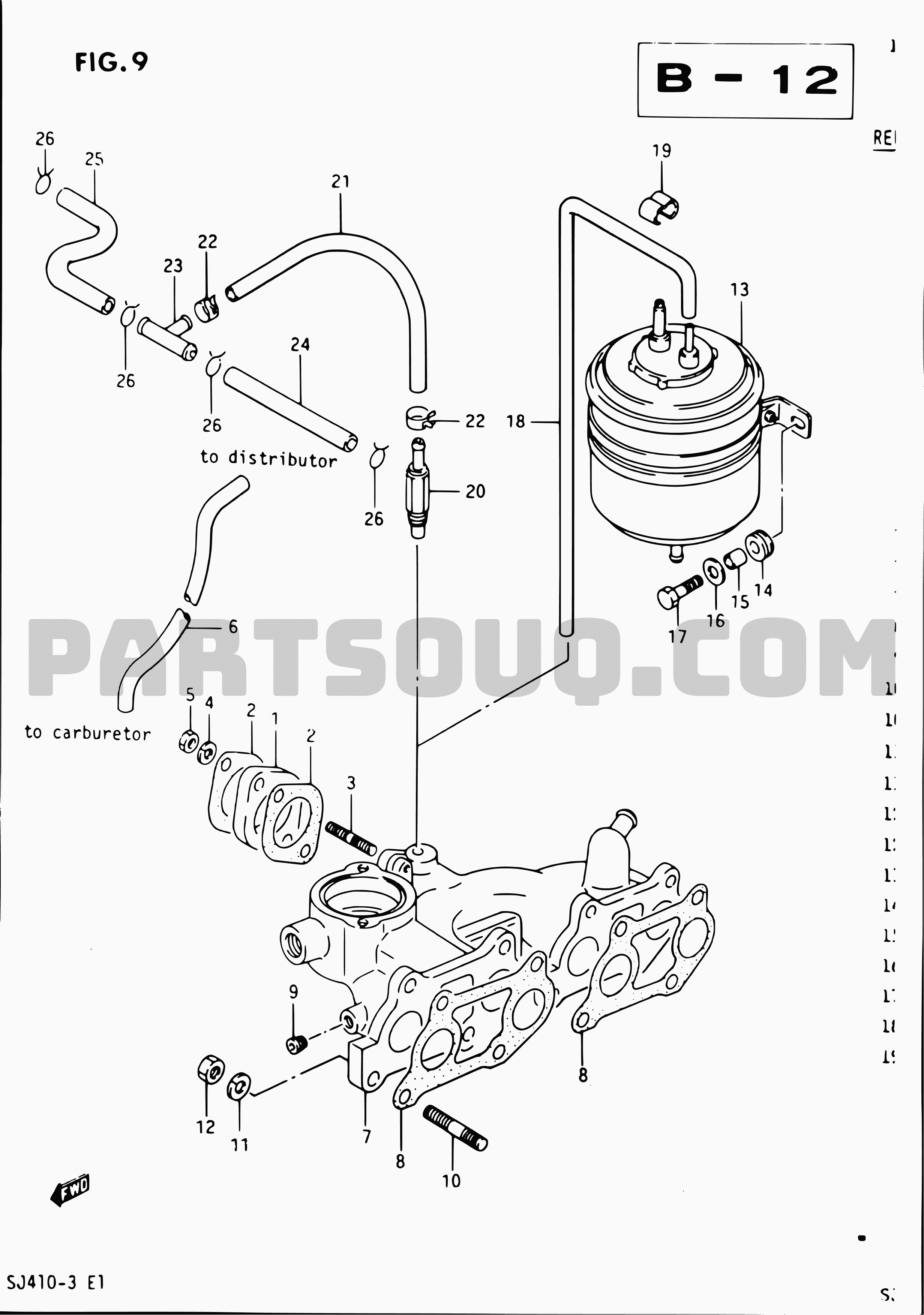 9 Intake Manifold Suzuki Samurai Sj Sj410 Sj410q 3 E01 Parts Catalogs Partsouq