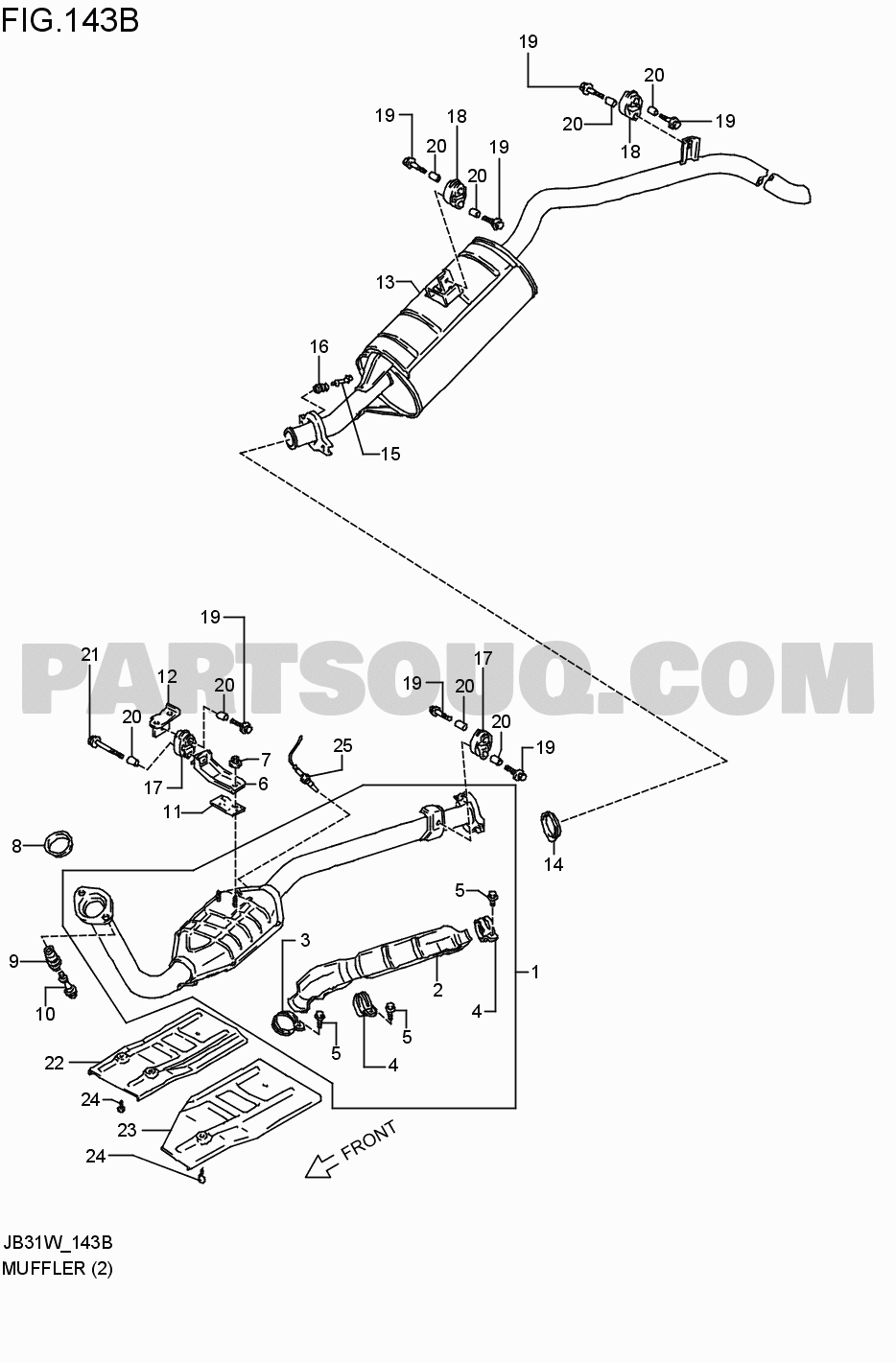 Muffler Jimny 2v Epi Jb31w Suzuki Genuine Parts Catalogs Partsouq Auto Parts Around The World