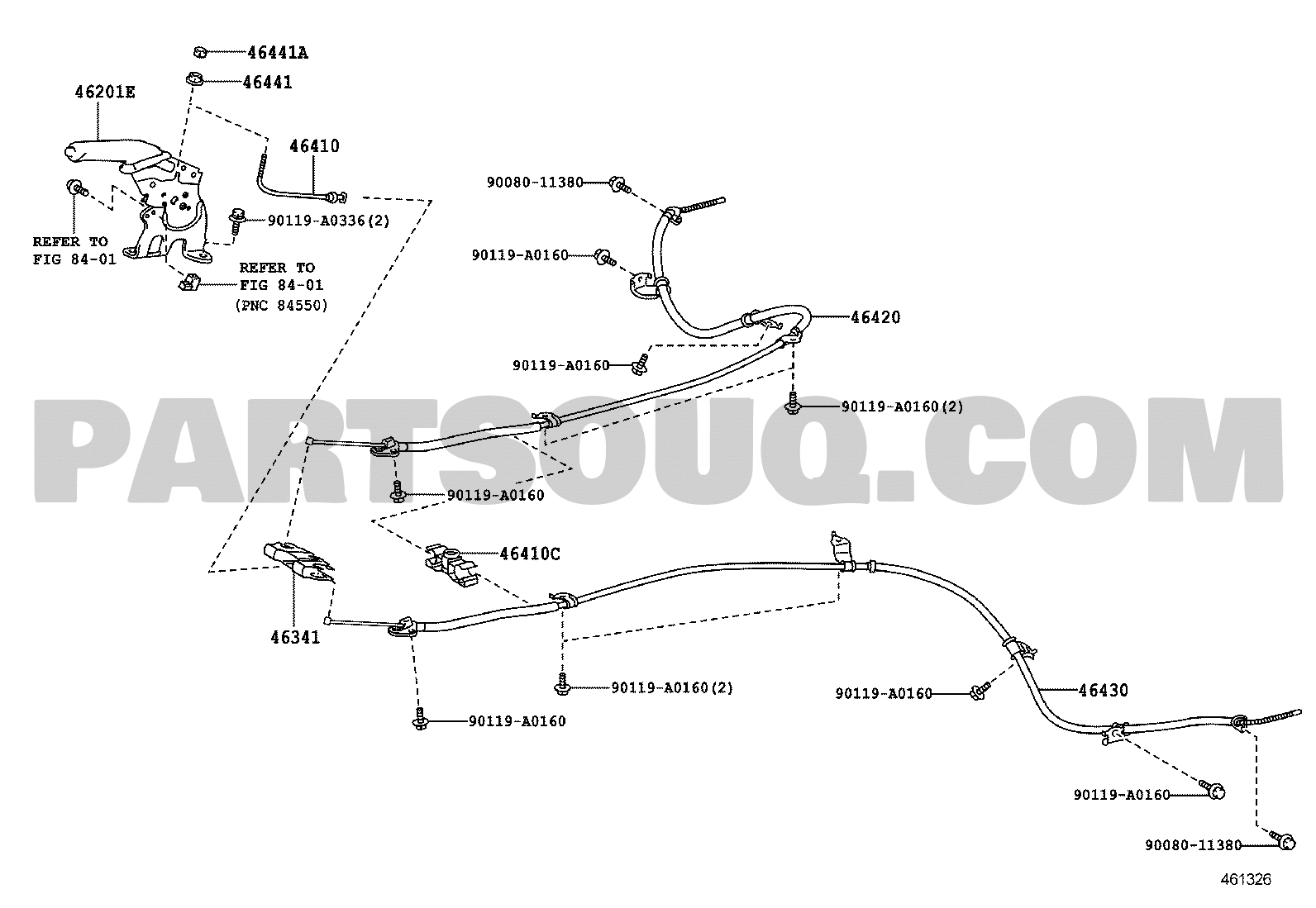 Toyota 46420-0R013 Parking Brake Cable