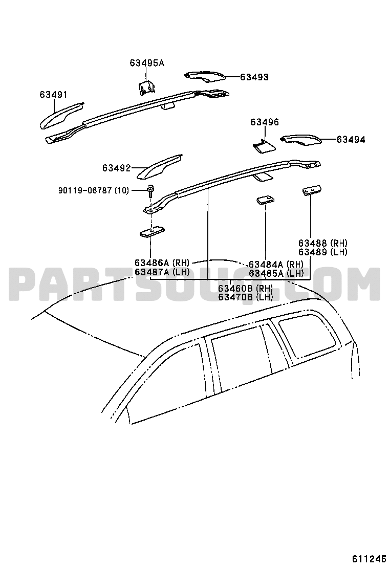 toyota fielder roof rack