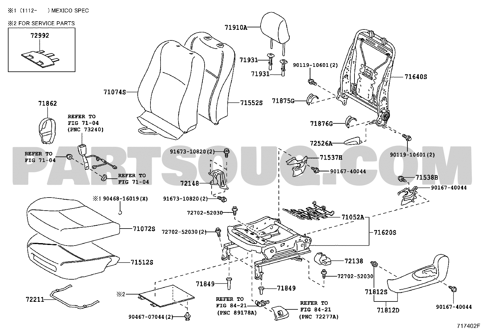 Front Honda Genuine 81131-TA6-A52ZC Seat Cushion Trim Cover Right