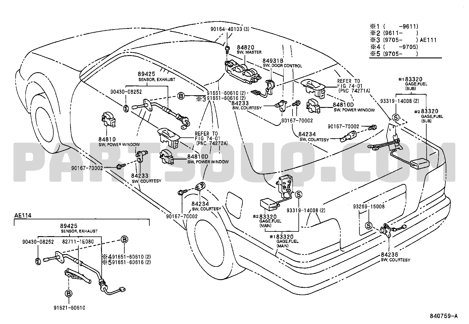 Genuine Toyota 87940-03010-B3 Rear View Mirror Assembly