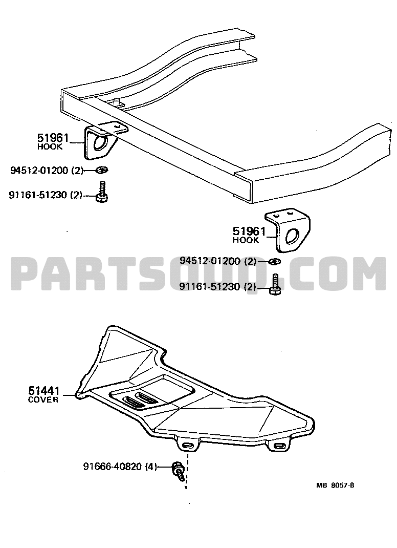 Suspension Crossmember Under Cover Toyota Pickup Rn34l Kra Rn3 4 Ln40 Parts Catalogs Partsouq