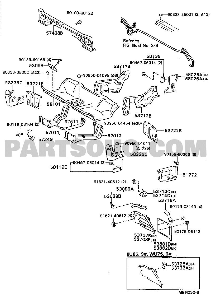 TOYOTA Genuine 74320-0C130-E1 Visor Assembly