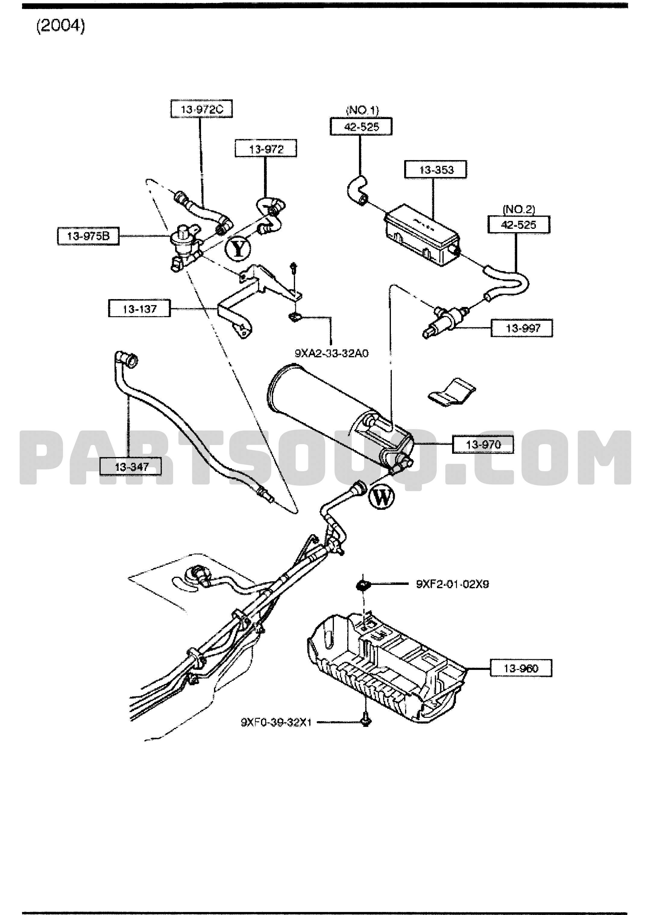 Gasoline-Engine 4-Cylinder | Mazda B3000 Canada 2001 Parts Catalogs