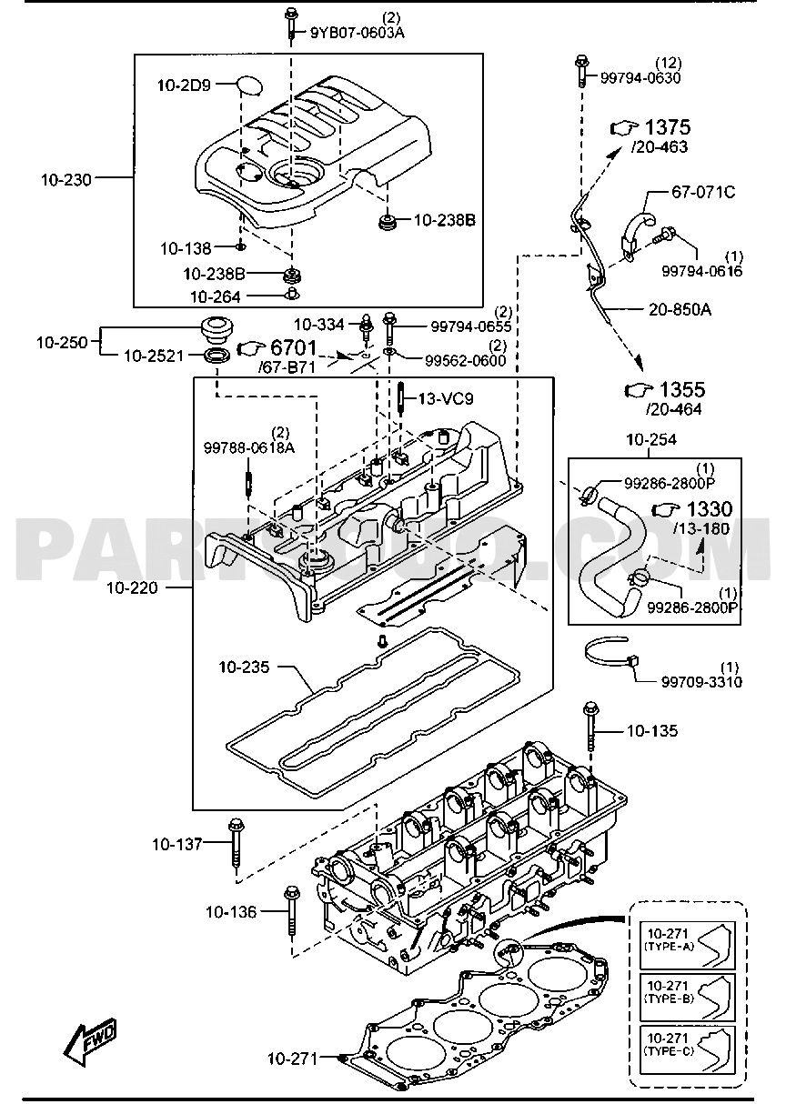 Mazda catalog parts