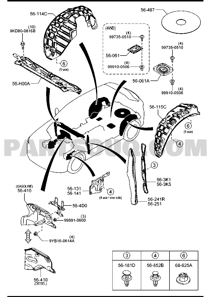 Mazda catalog parts