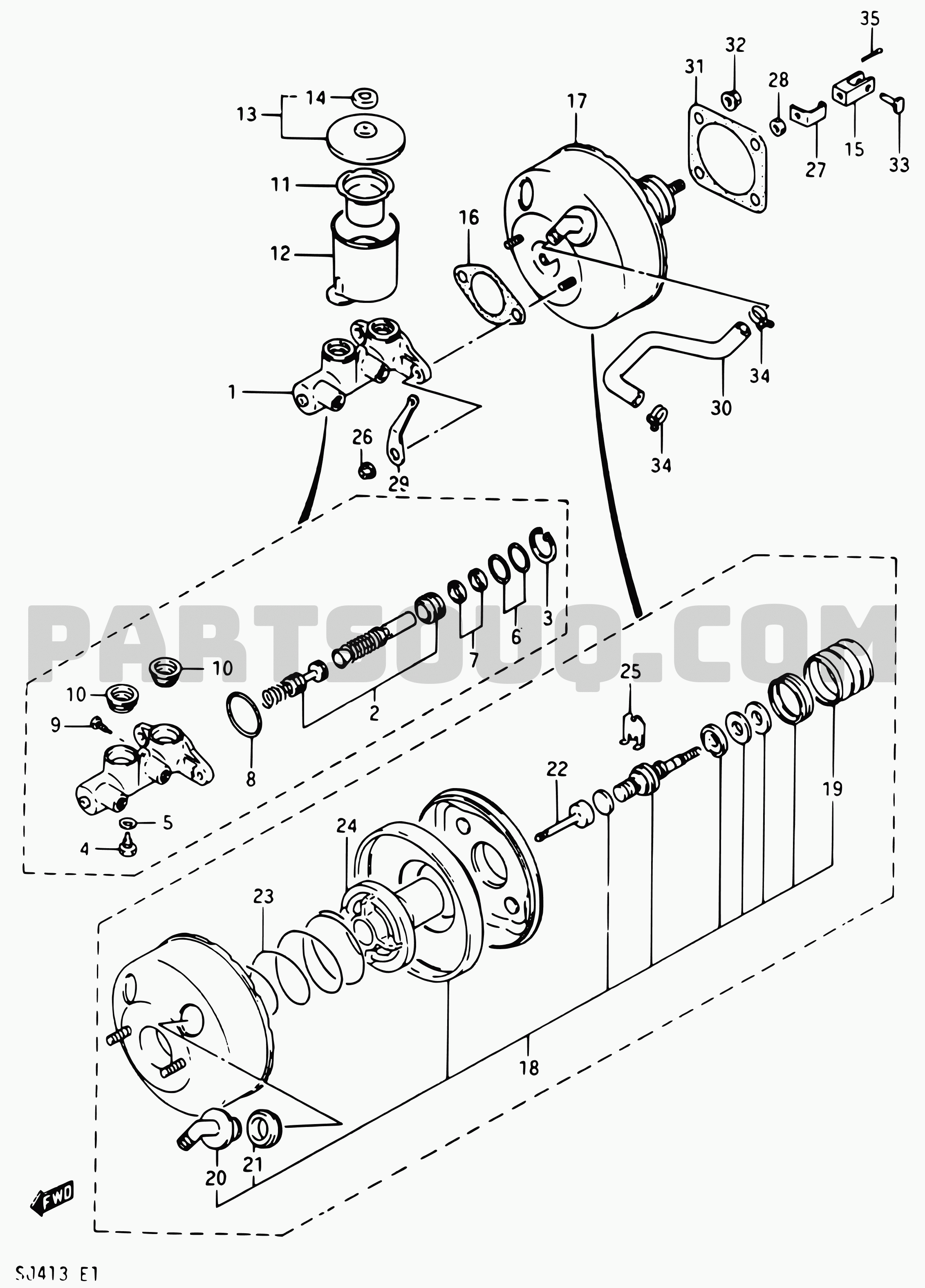 Brake | Samurai/SJ SJ413 SJ413-2 (E01) | Suzuki | Genuine Parts ...