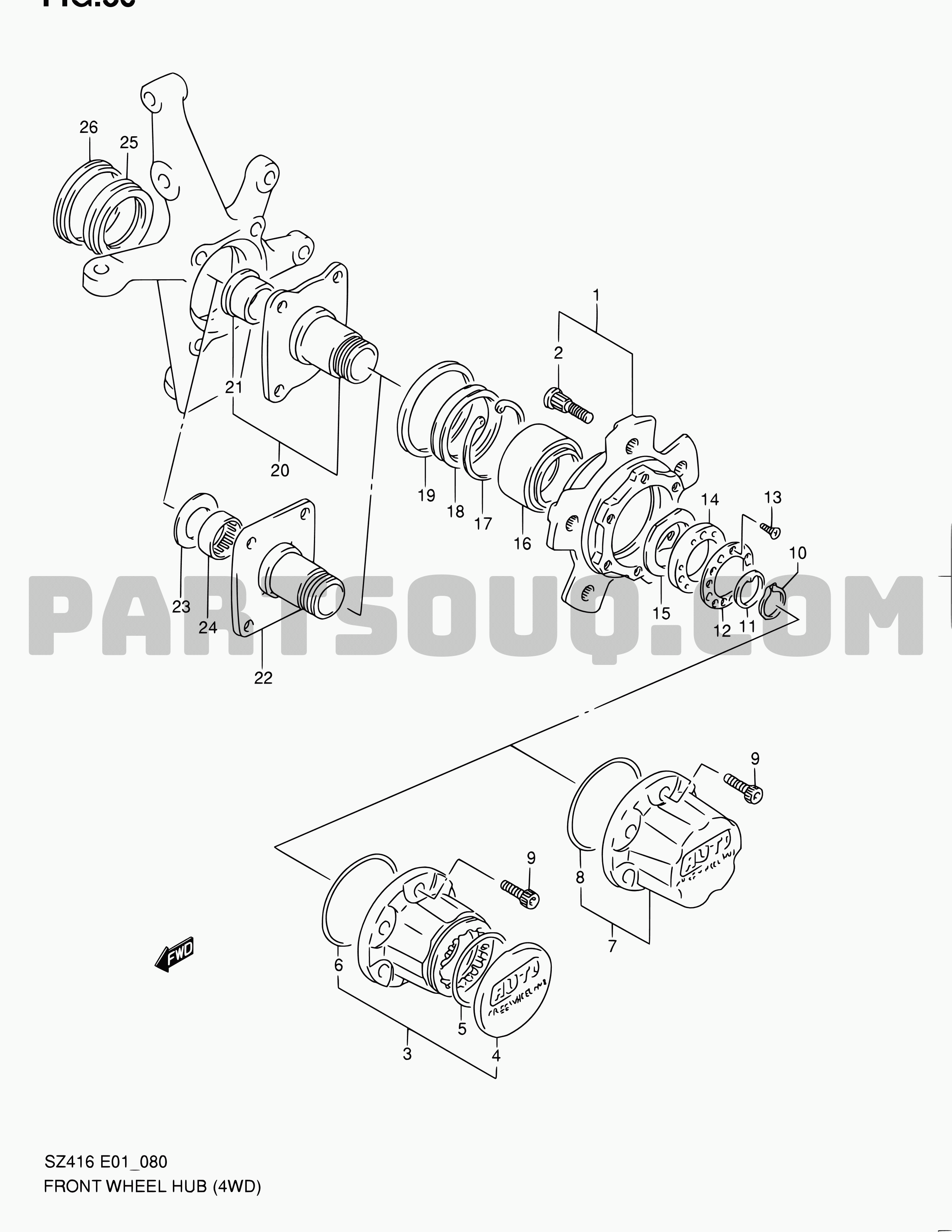 10. Suspension | Suzuki X90 SZ416 SZ416 (E01,E02,E22,E24,E43) | Parts ...