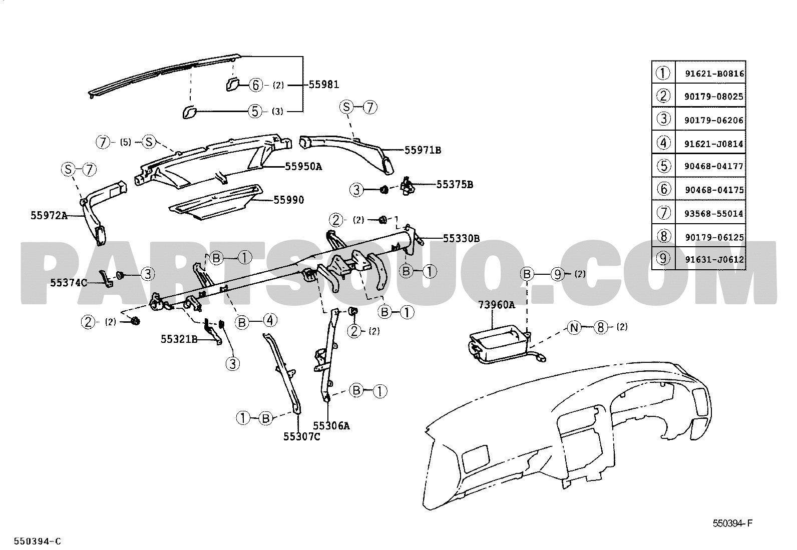 Body/interior | ARISTO JZS161-BEPVZ JZS16# | Toyota | Genuine Parts