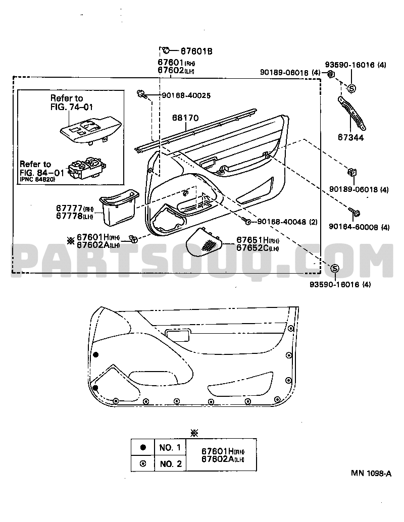 Rear Right Genuine Honda 75303-SDA-A11ZC Door Protector