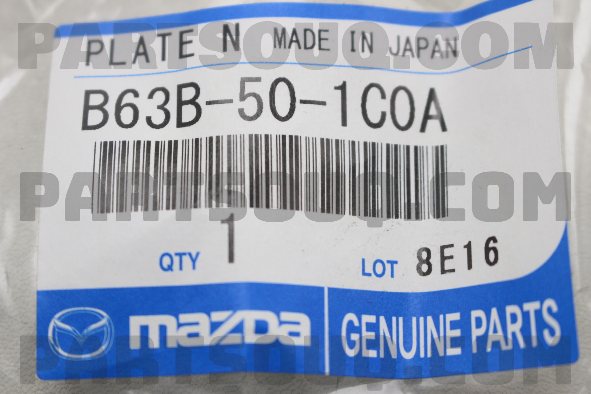 B63B501C0A Mazda PLATE,SET Price: 41.08$, Weight: 0.3kg 
