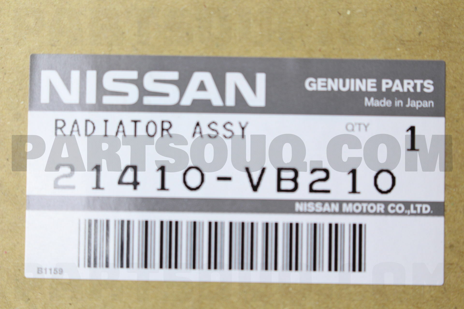214101Y600 Nissan RADIATOR ASSY Price: 375.76$, Weight: 7 