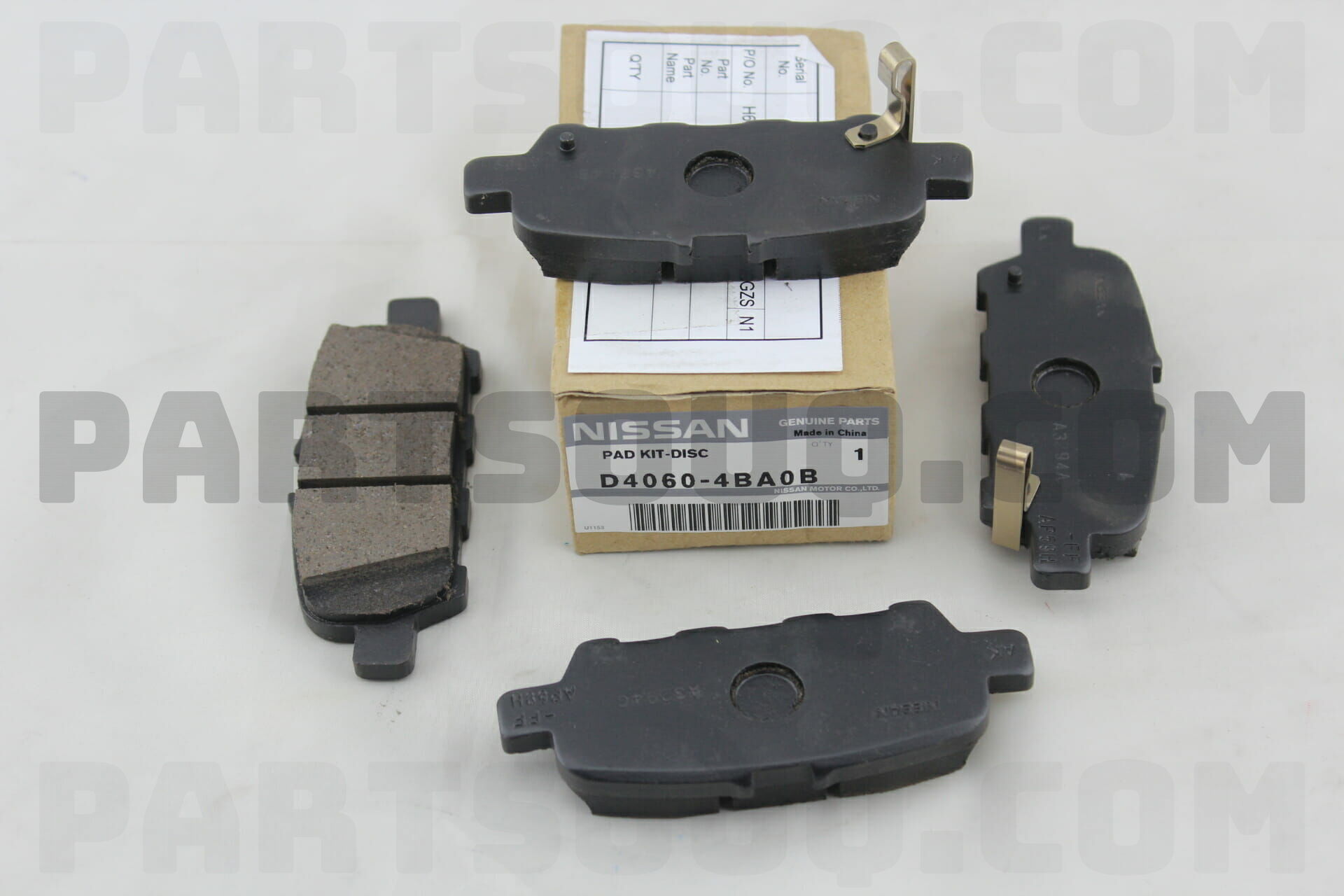 D40604BA0B Nissan PAD KIT DISC, Price: 48.29$, Weight: 0.75kg ...