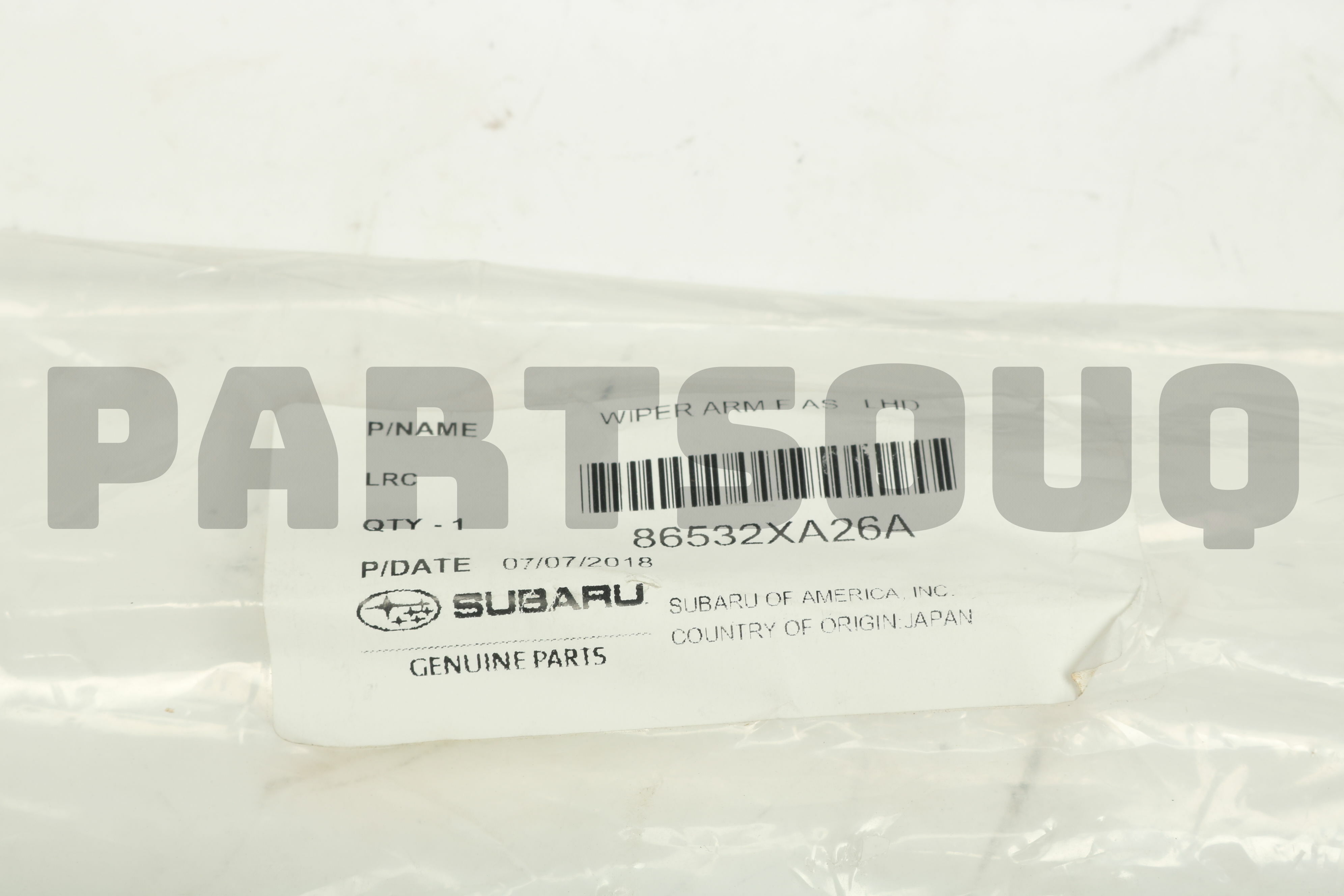 86532XA26A Genuine Subaru WIPER ARM F AS LHD 86532-XA26A | eBay