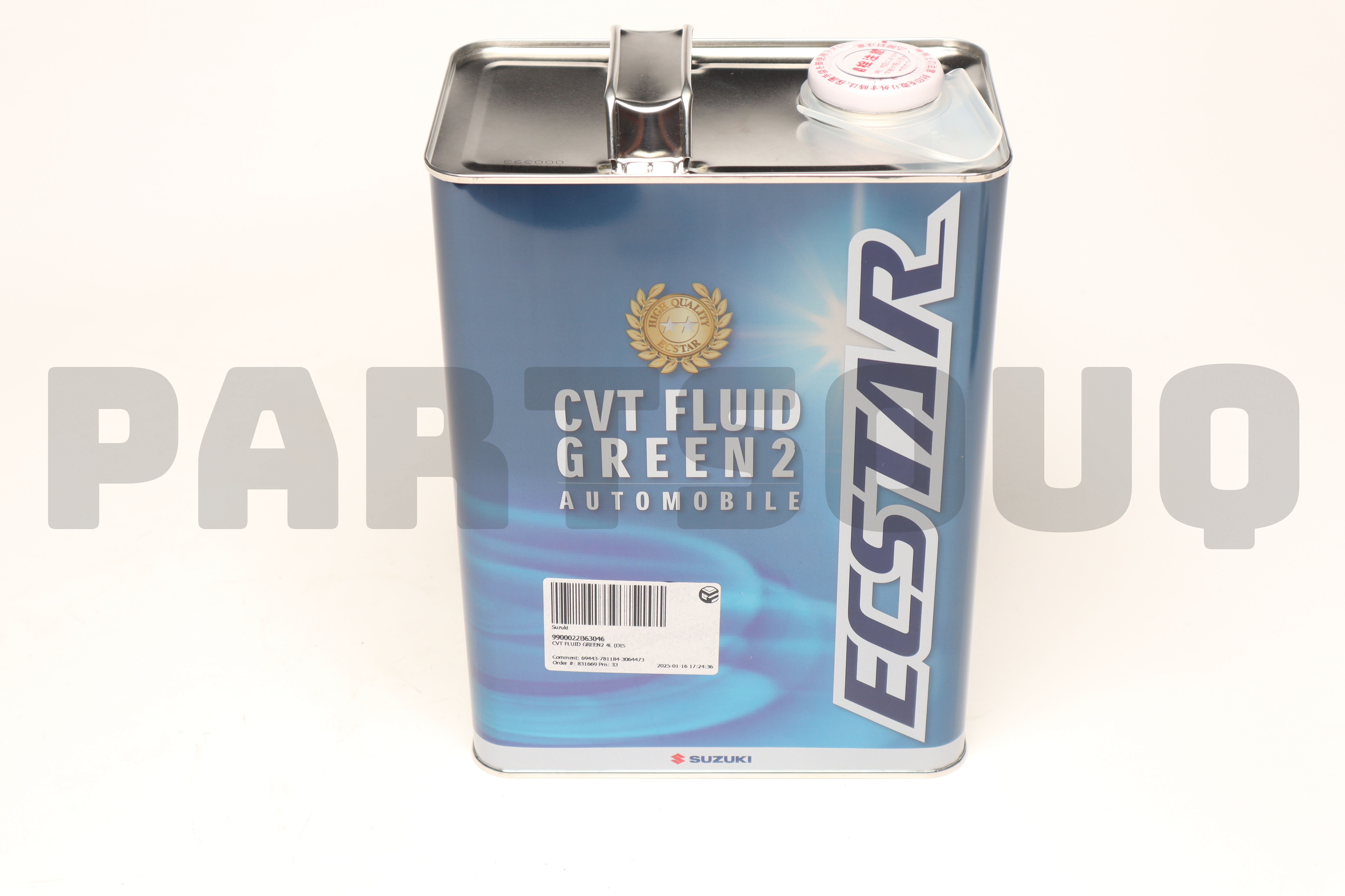 スズキ ECSTAR CVT FLUID GREEN 2 4L 9900022B63046 Genuine Suzuki CVT FLUID GREEN2 4L (DIS) 99000-22B63