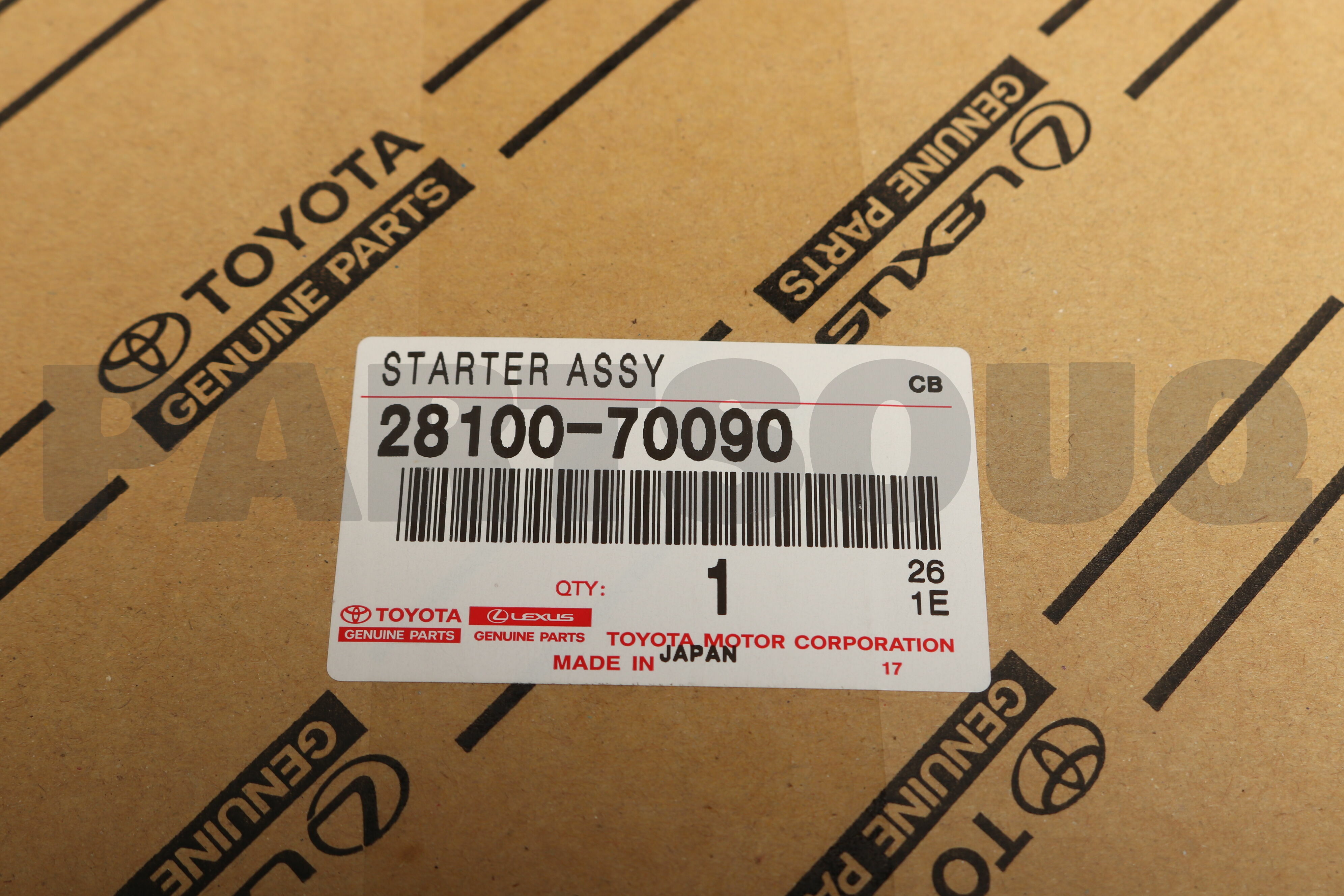 2810070090 Genuine Toyota STARTER ASSY 28100-70090 | eBay