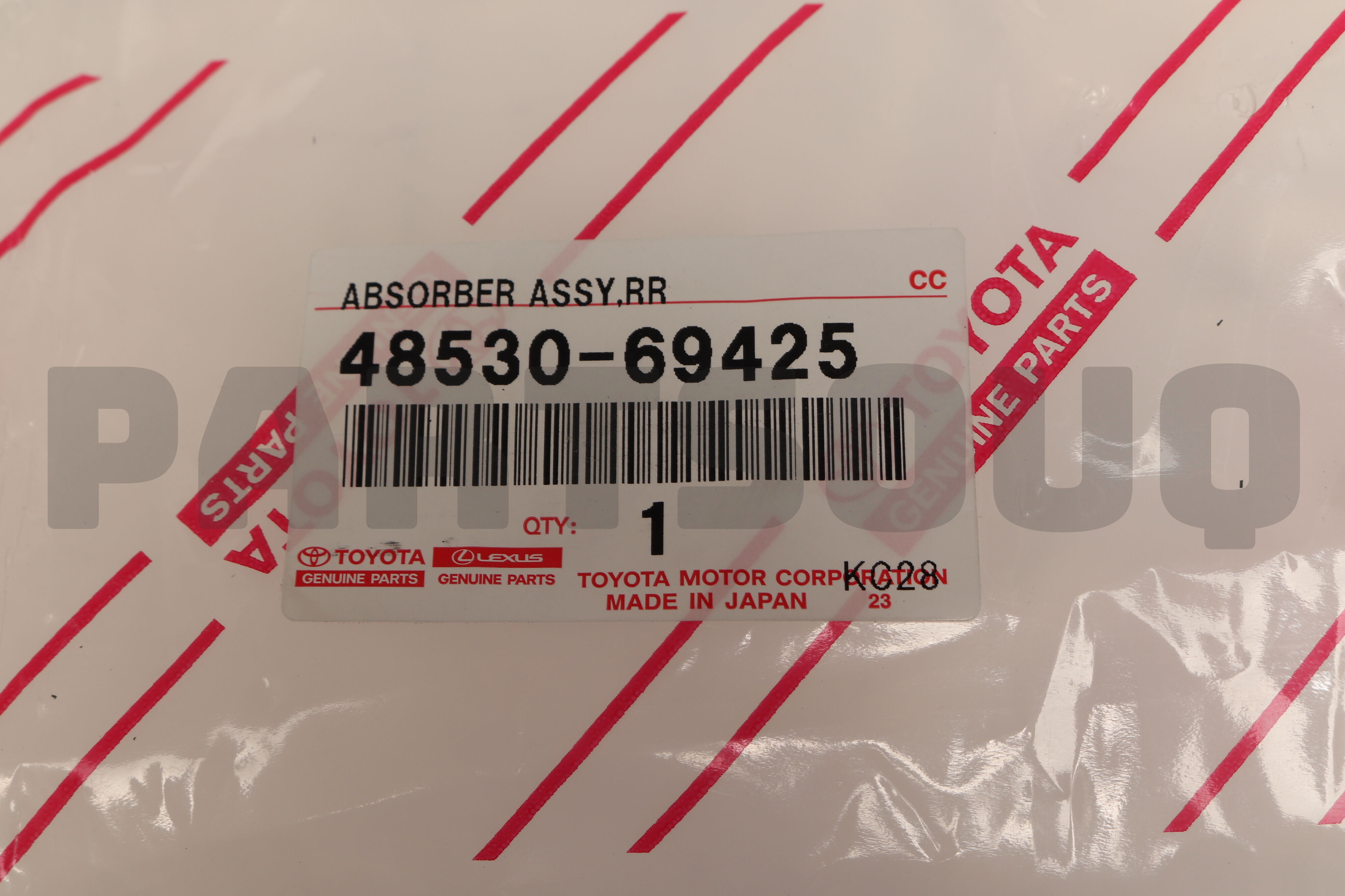 4853069425 Genuine Toyota ABSORBER ASSY, SHOCK, REAR, RH/LH 48530