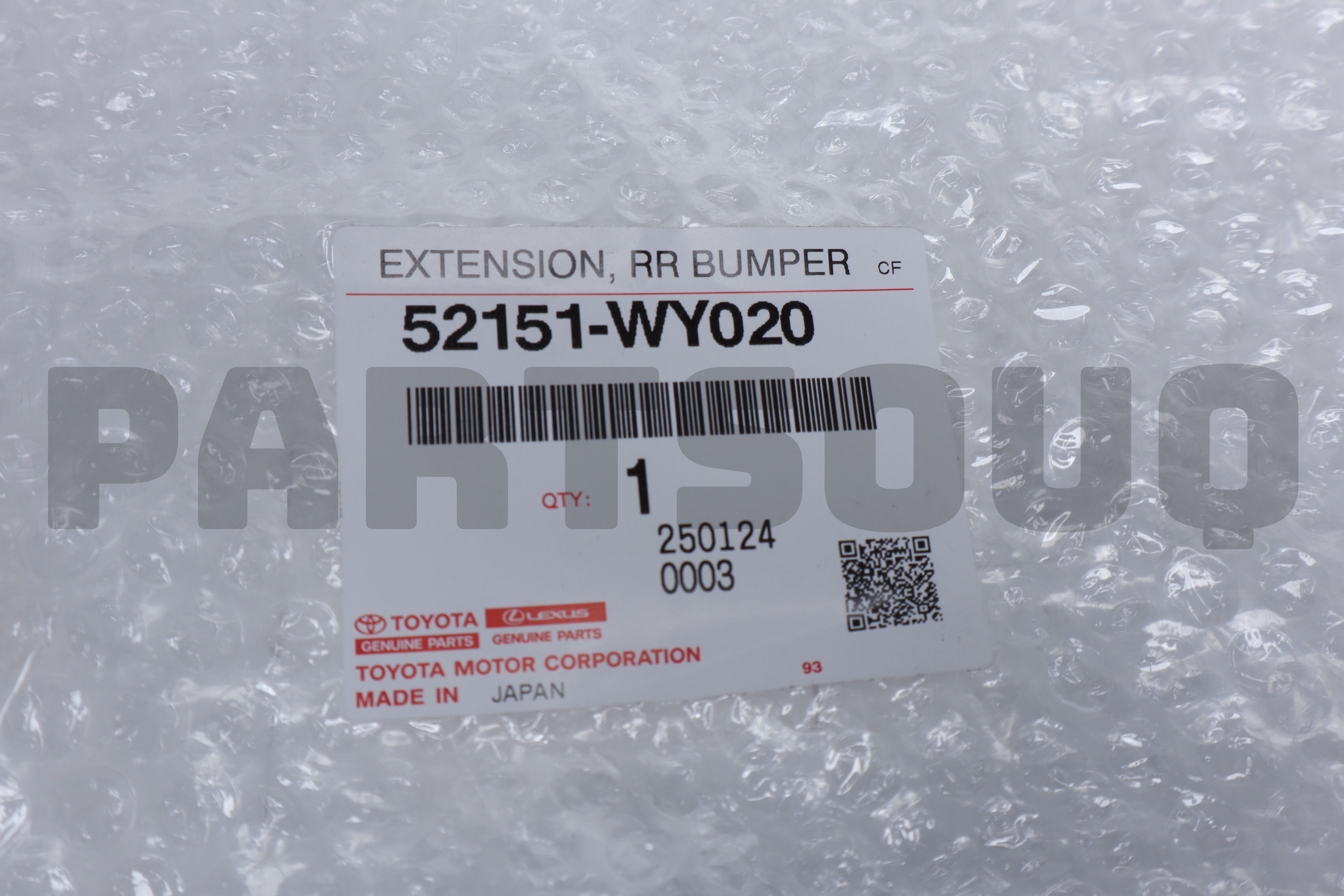 52151WY020 Genuine Toyota EXTENSION, RR BUMPER 52151-WY020 | eBay